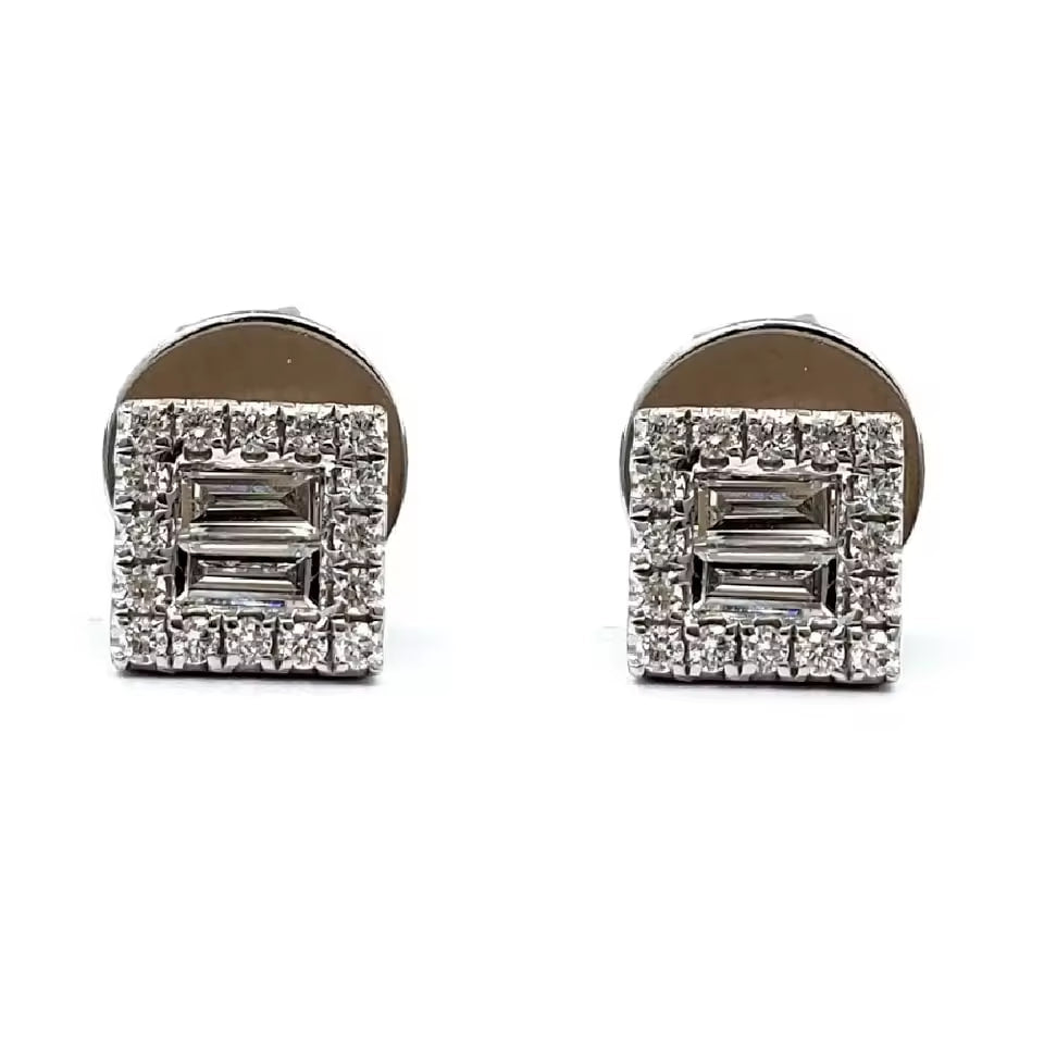 Stellar Steps Baguette Studs