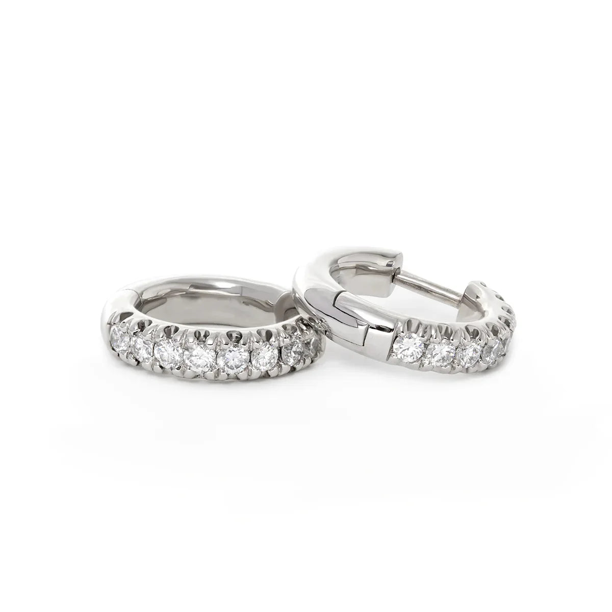 Classic Pavé Diamond Huggie Earrings (0.56 TCT)