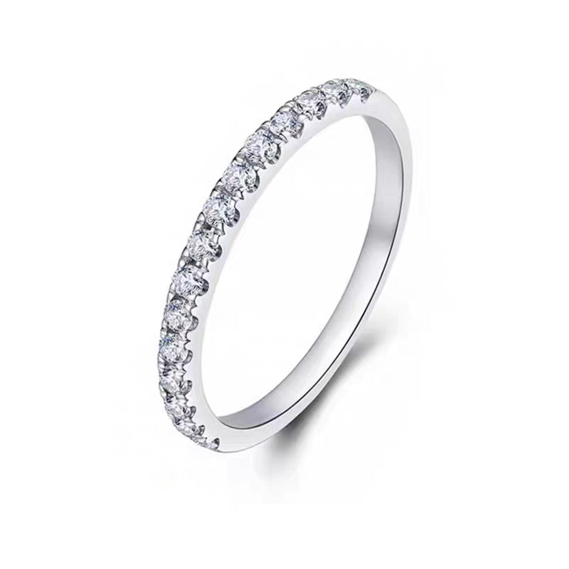 15-Stone Flush Set Diamond Ring