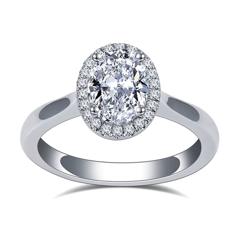 Classic Oval Halo Engagement Ring (1 CT)
