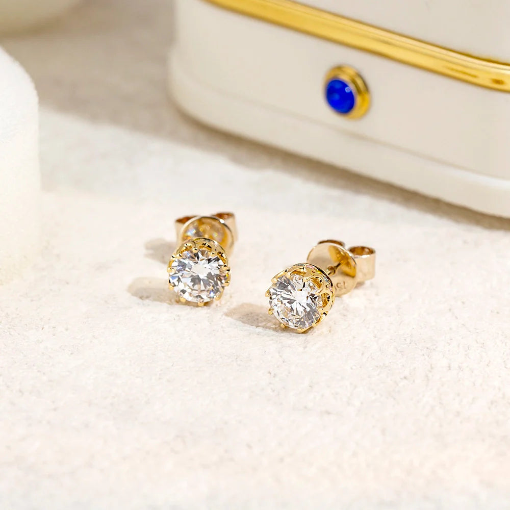 Crown Studs With Hidden Halo  (1 TCT)