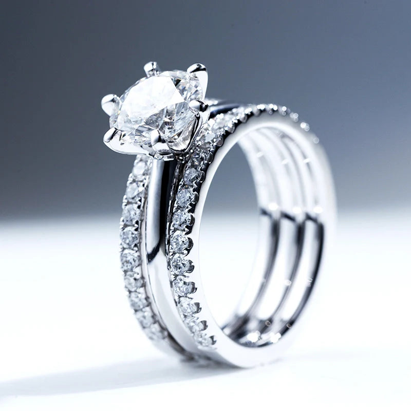 The Interchangeable Solitaire Stacking Ring Set (1.8 CT)