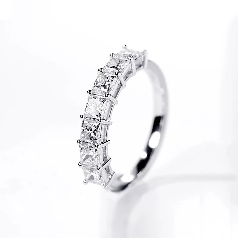 Princess Cut Diamond Half Eternity Ring (2 TCT)