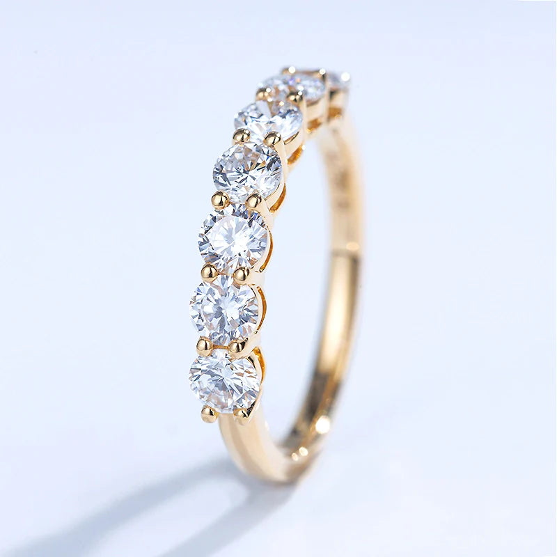 Round Seven Stone Half Eternity Ring (1.1 TCT)