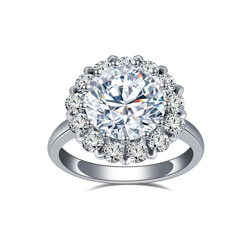 Flower Halo Diamond Engagement Ring (2 CT)