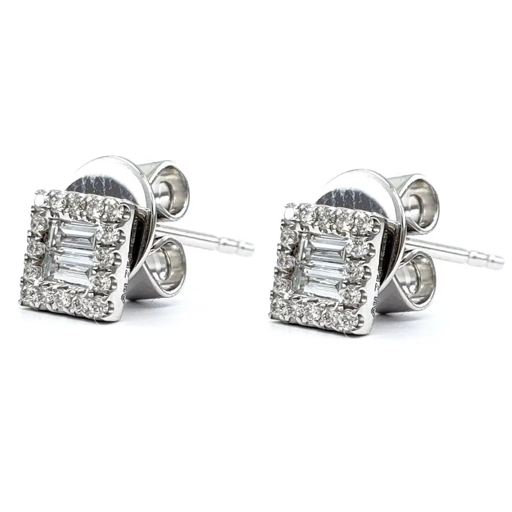 Stellar Steps Baguette Studs