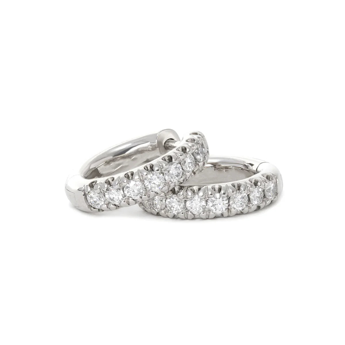 Classic Pavé Diamond Huggie Earrings (0.56 TCT)