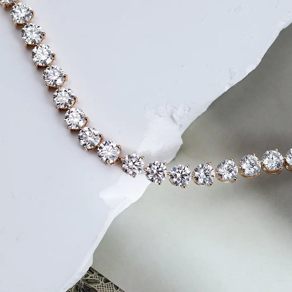 Elegantia Tennis Bracelet With Three Prongs (15&nbsp;or 16.5 TCT)
