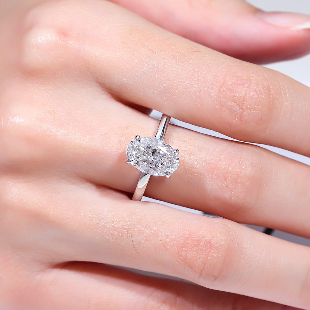 Classic Oval Solitaire Ring (3.5 CT)