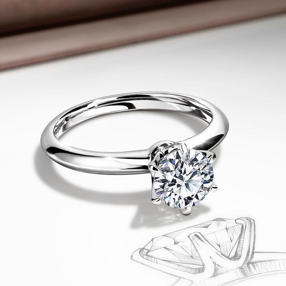 Timeless Round Stone Solitaire Ring