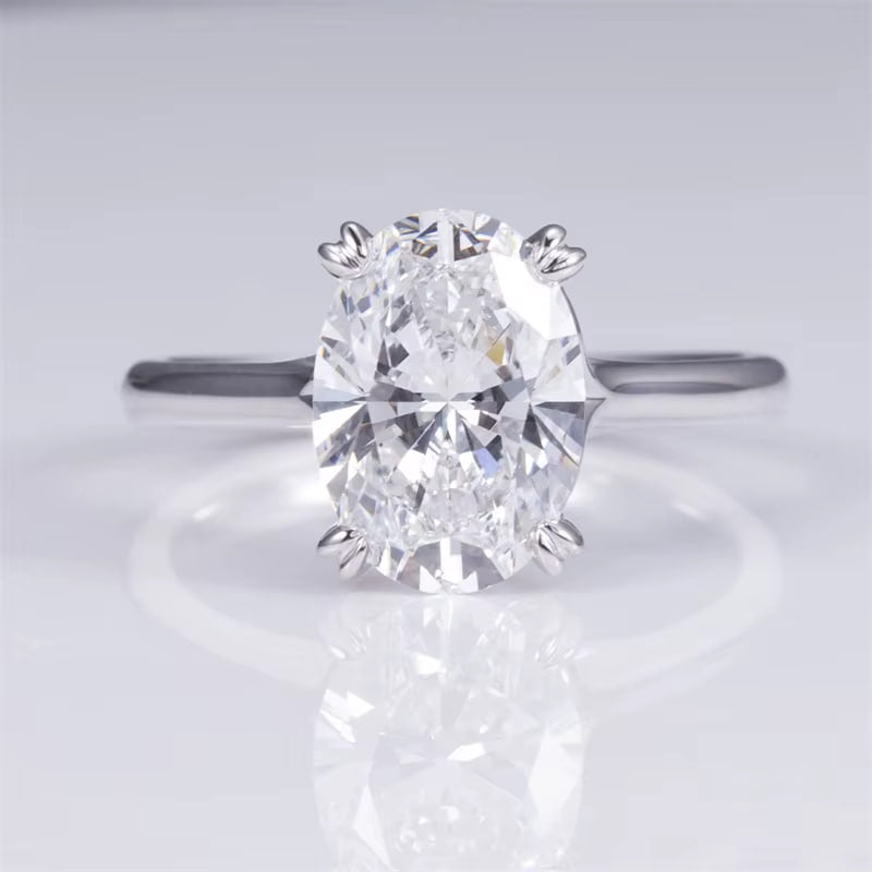 Four Twisted Prong Oval Solitaire (3 CT)