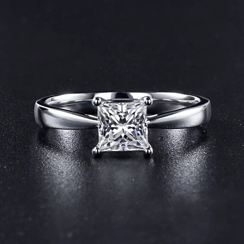 Classic Princess Cut Solitaire Engagement Ring