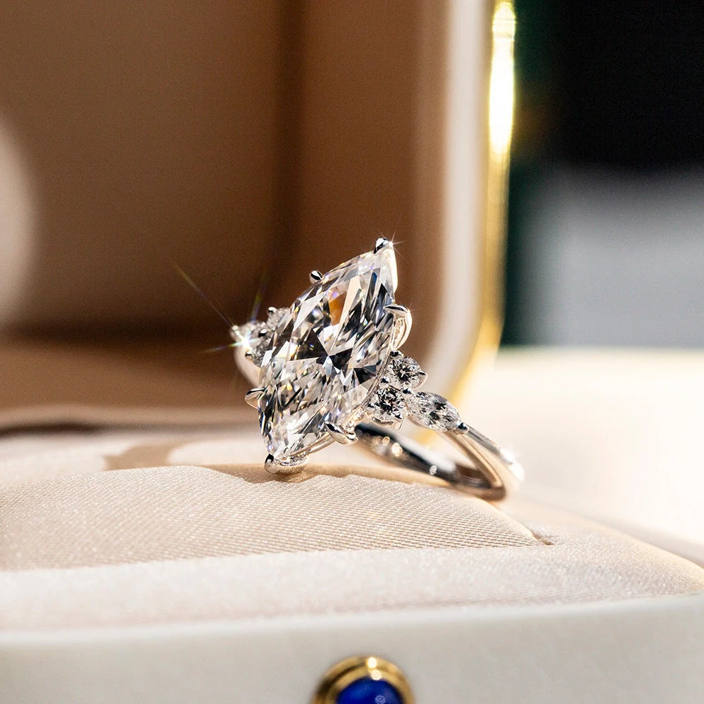Stella Marquise Star Lab Diamond Engagement Ring (2.6 CT)