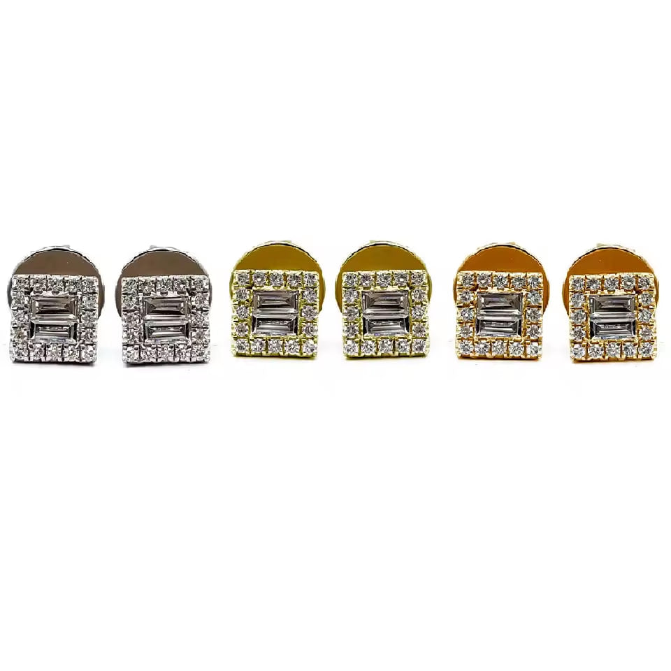 Stellar Steps Baguette Studs