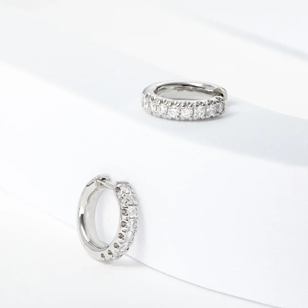 Classic Pavé Diamond Huggie Earrings (0.56 TCT)