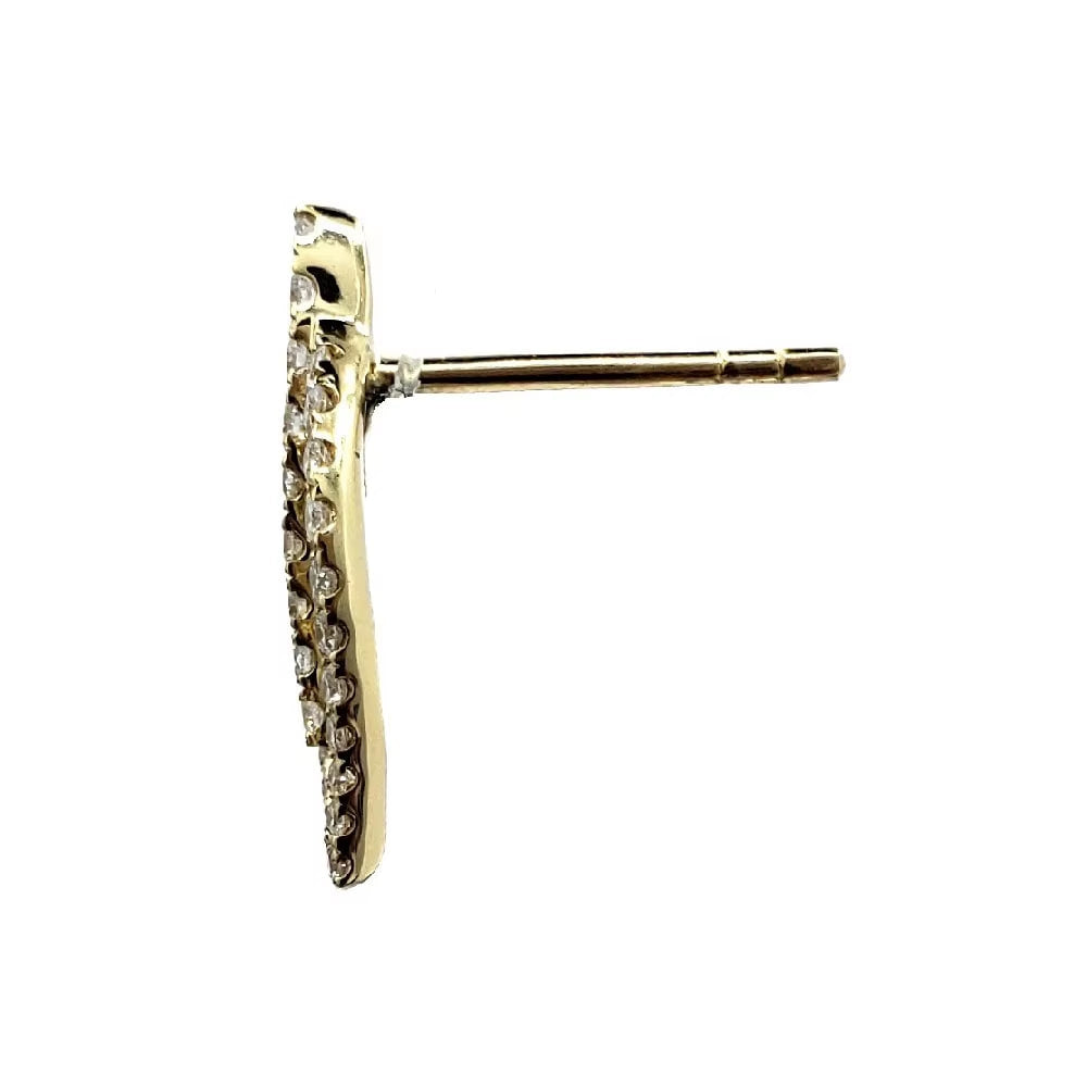 Diamond Leaf Baguette Earrings (0.85 TCT)