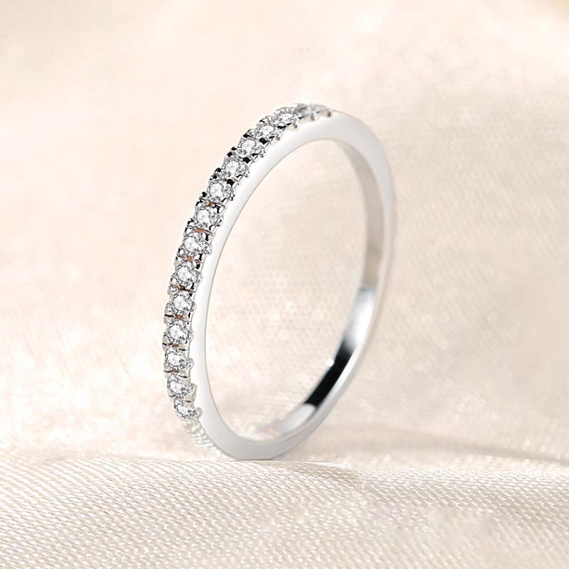 15-Stone Flush Set Diamond Ring