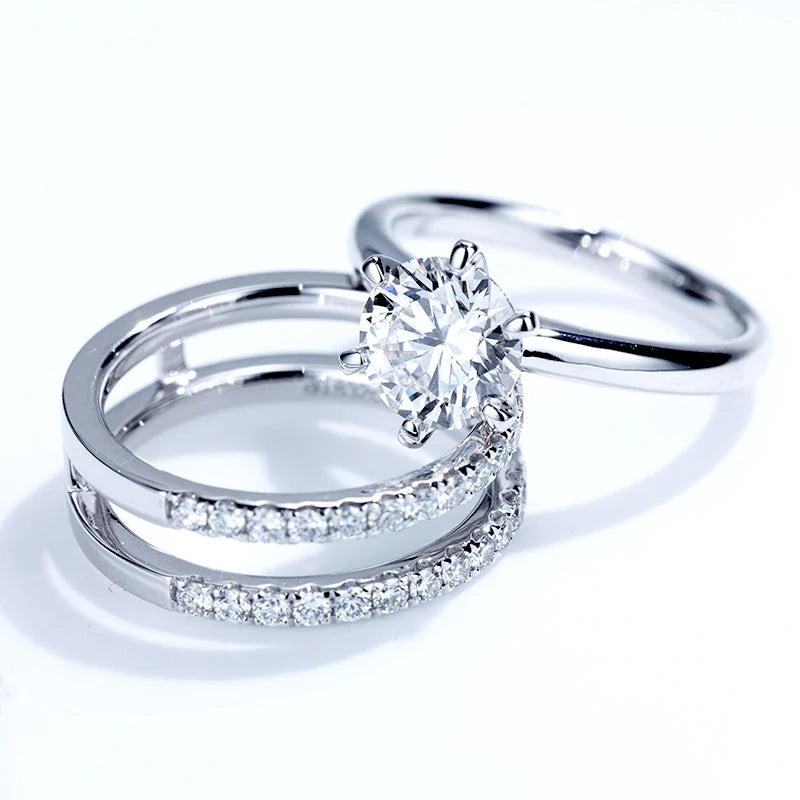 The Interchangeable Solitaire Stacking Ring Set (1.8 CT)