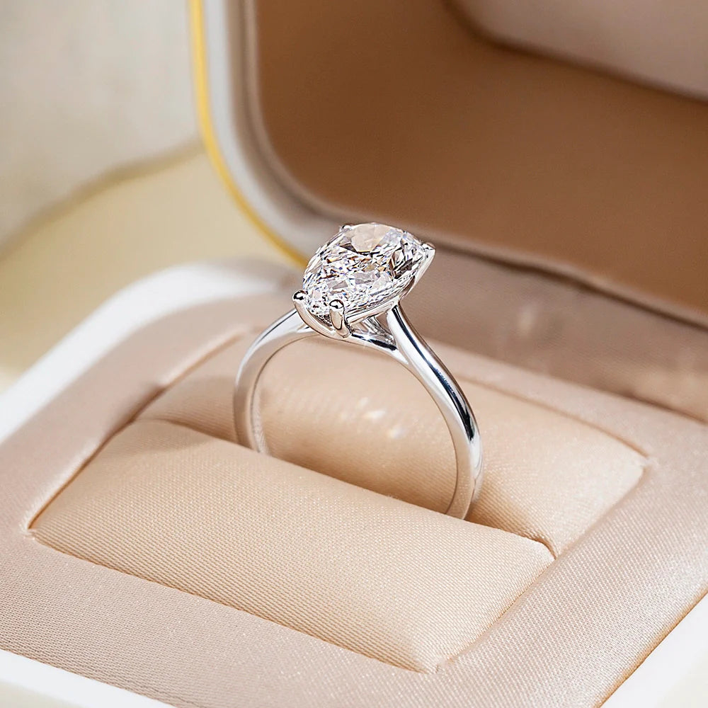 Classic Pear Cut Solitaire Diamond Ring (3 CT)