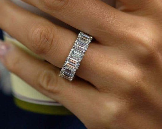 Emerald Cut Diamond Eternity Ring (5.2 TCT)