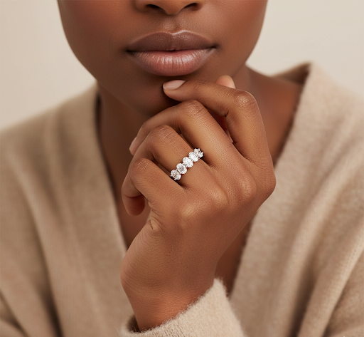Oval Seven Stone Half Eternity Ring (1.7 TCT)