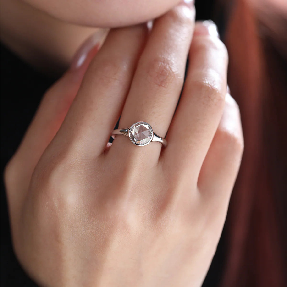 Rose Cut Bezel Diamond Ring (1.5 CT)