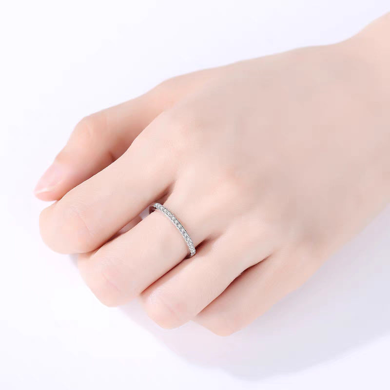 15-Stone Flush Set Diamond Ring