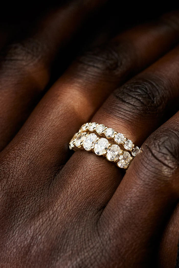 Oval Cut Eternity Diamond Ring (4.5 TCT)