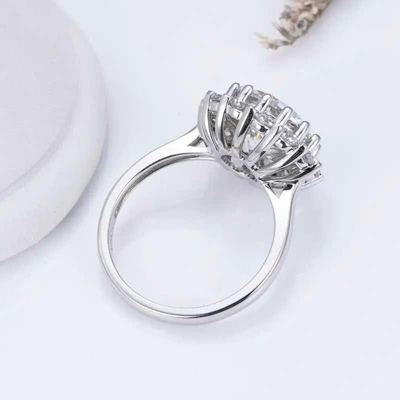 Flower Halo Diamond Engagement Ring (2 CT)