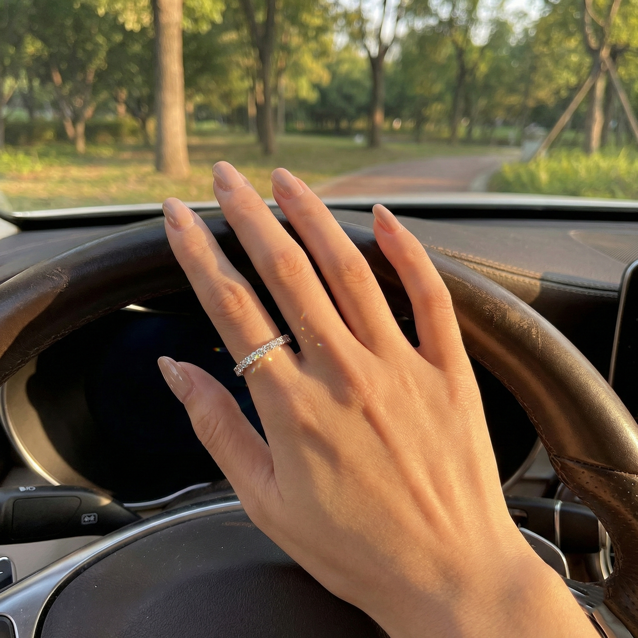 Marсeline Flush Set Lab Diamond Ring