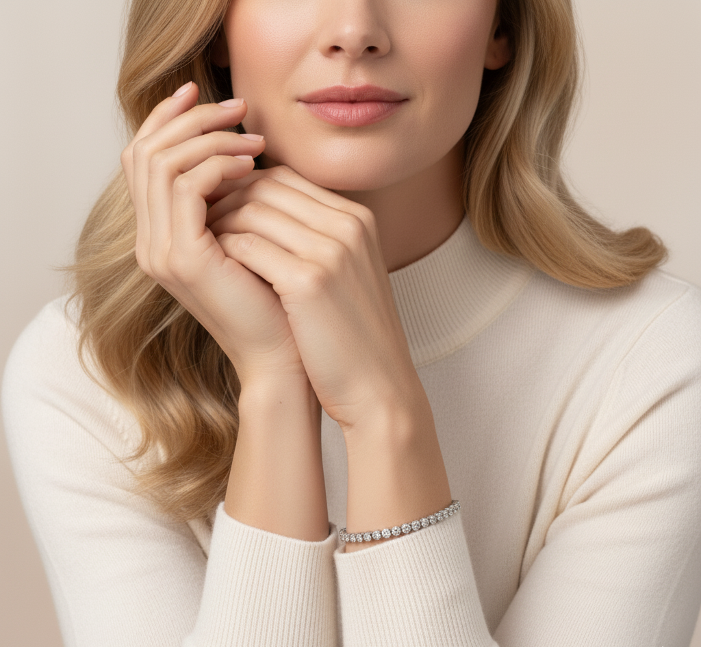 Regina Bezel Tennis Bracelet  (6.5 or 7 TCT)