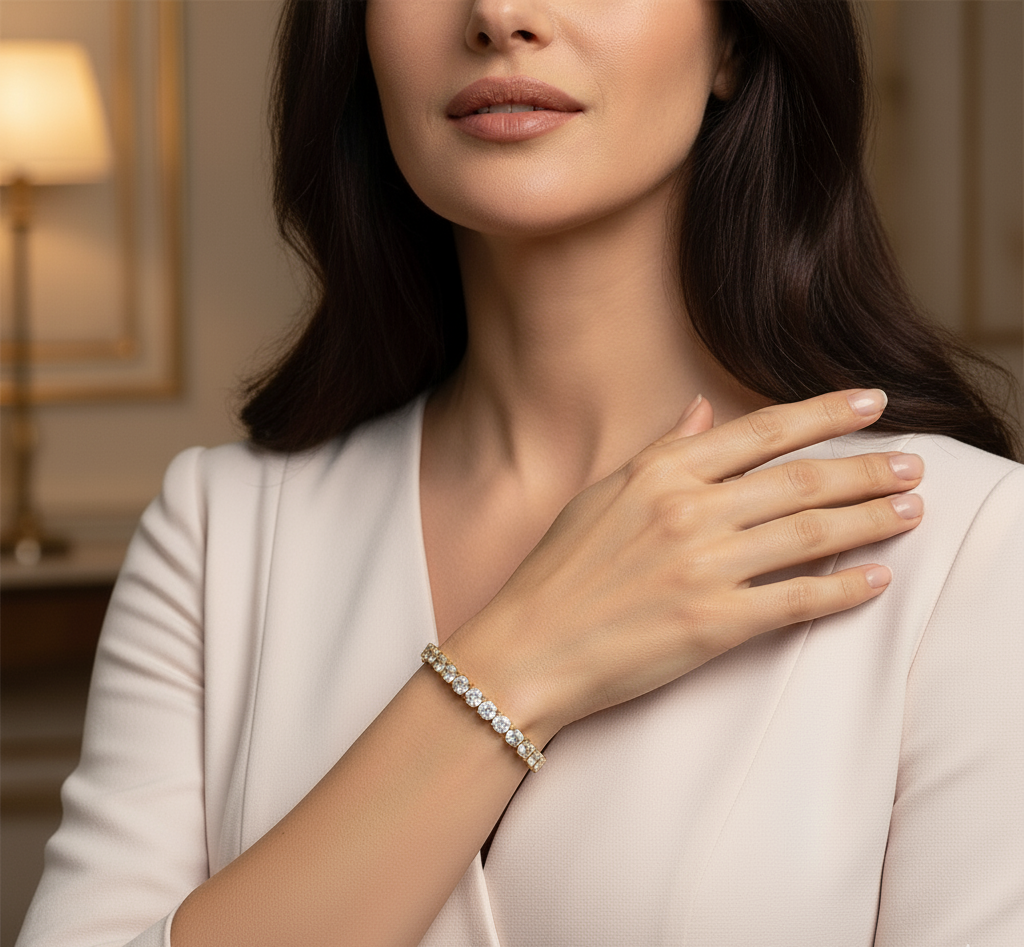 Classica Tennis Bracelet With Four Prongs (13&nbsp;or 14.5 TCT)