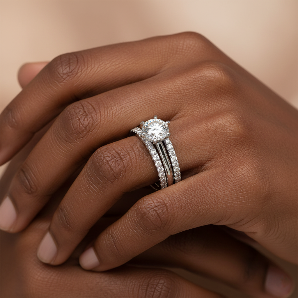 The Interchangeable Solitaire Stacking Ring Set (1.8 CT)