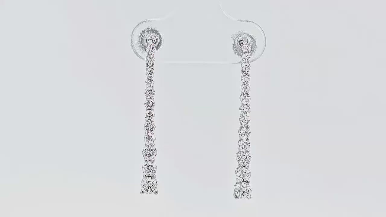 Aurora Cascade Diamond Drop Earrings (1 TCT)