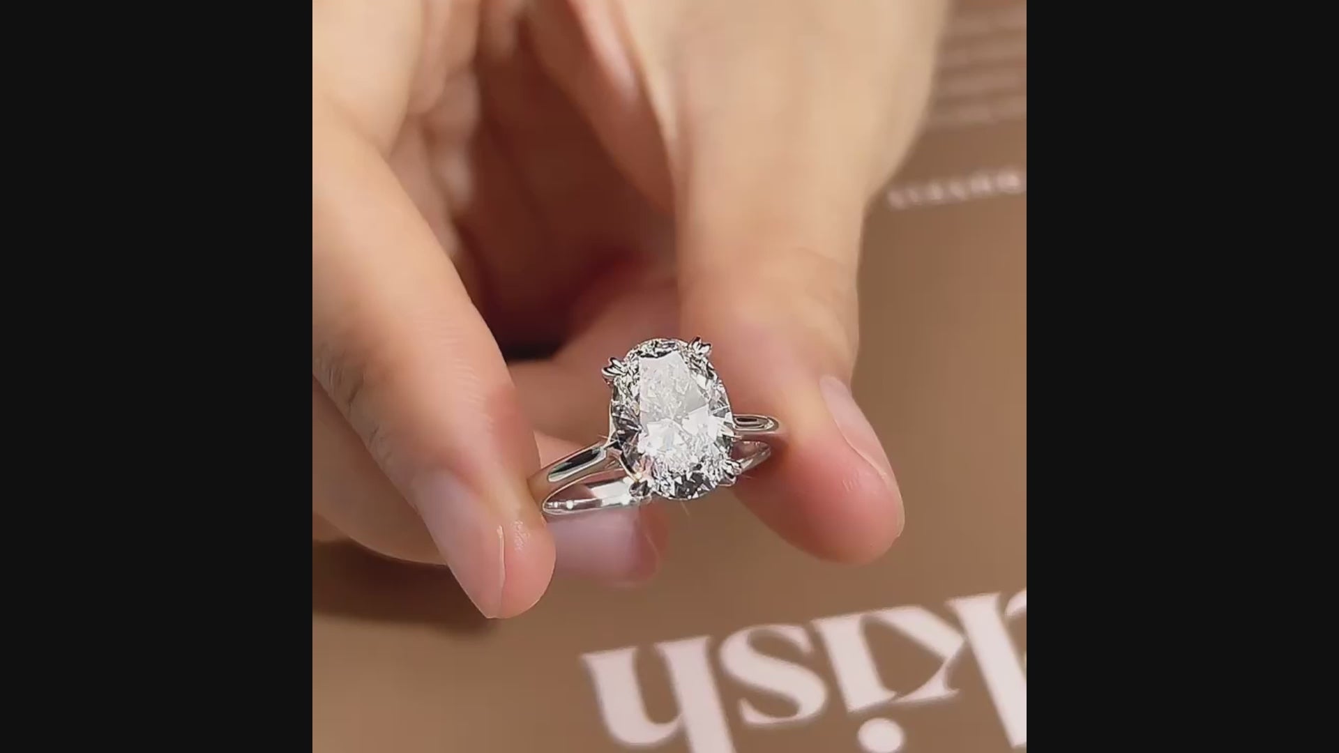 Four Twisted Prong Oval Solitaire (3 CT)