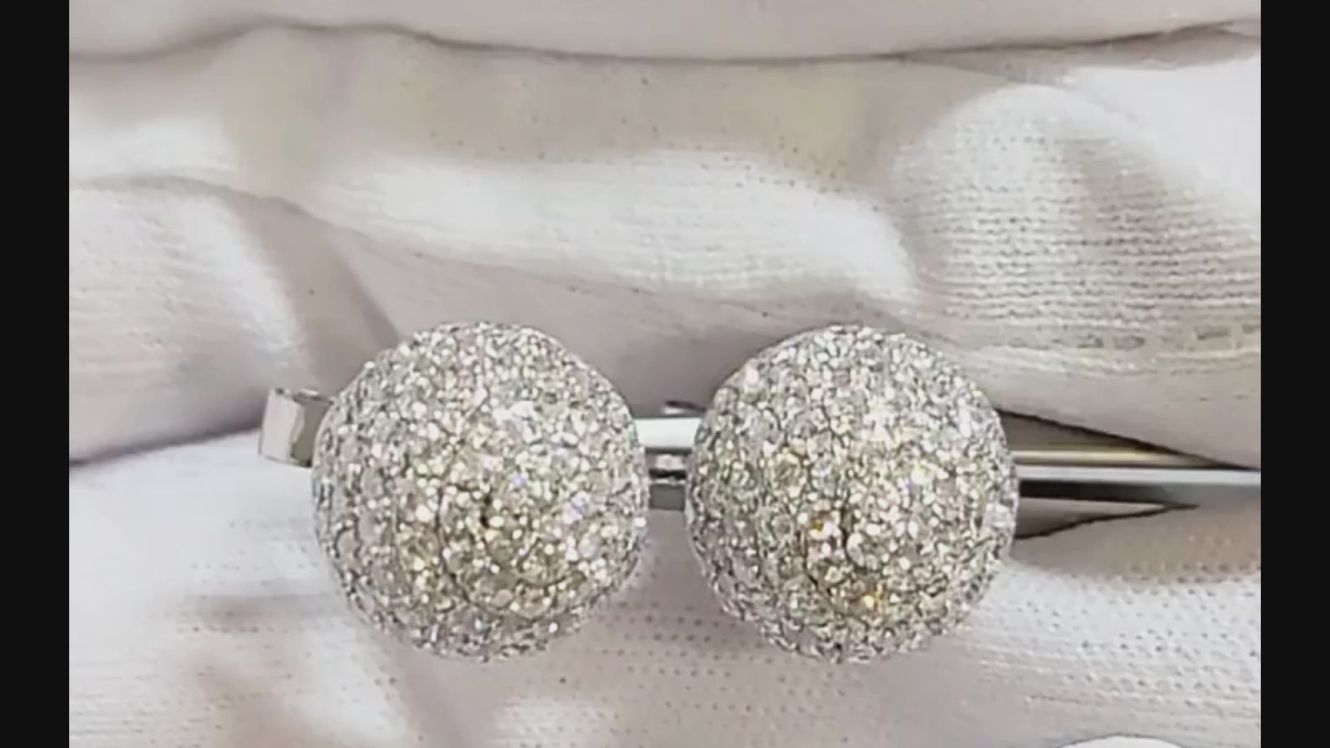 Pavé Diamond Sphere Stud Earrings (2.2 TCT)