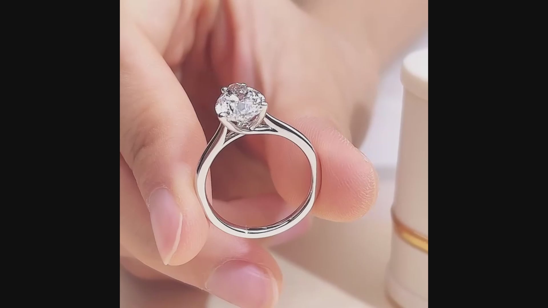 Classic Pear Cut Solitaire Diamond Ring (3 CT)