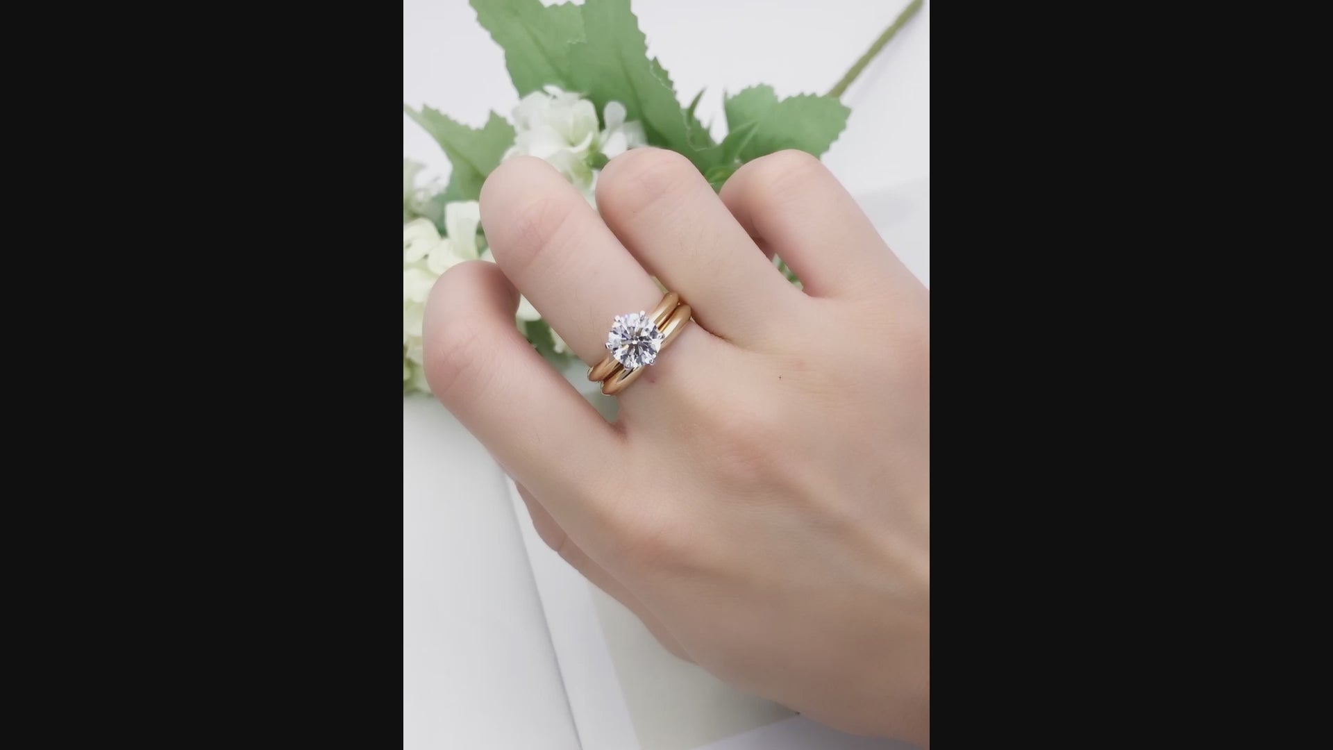 Classic Round Solitaire & Plain Band Bridal Set (1.5 CT)