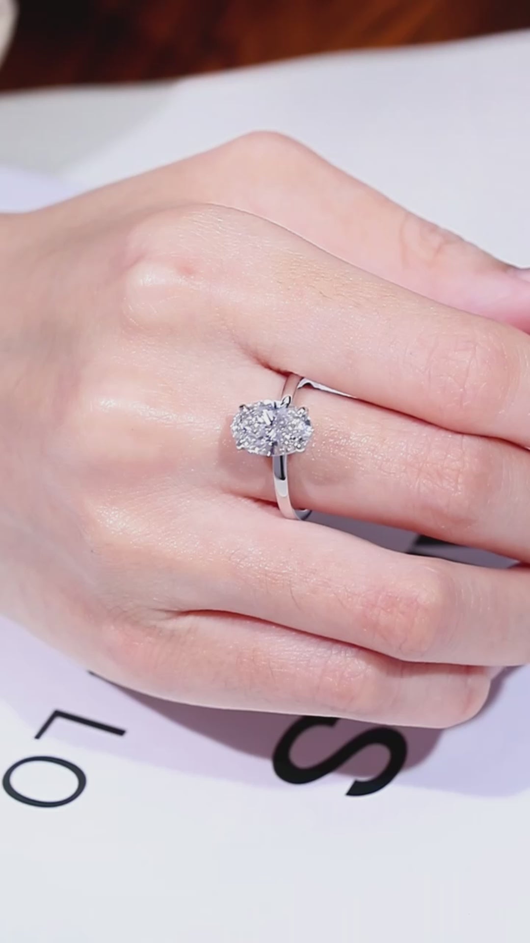 Classic Oval Solitaire Ring (3.5 CT)